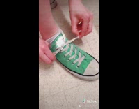 Girl wears middle school outfit