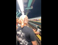 Crowded train station after Black Pink concert