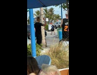 Man livestream with camera on the pole