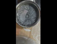 Metallic paint vibrates and liquid inside moves