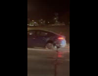 Broken car pulled over by the cops