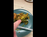 Sauce bottle explodes onto white plate too much sauce 