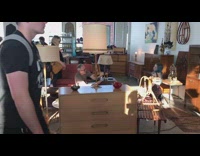 Girl has photoshoot in thrift store 