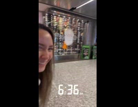 Dad sprinting through airport early for flight 