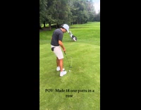 Collab Clips MPUGC - Man makes grass pathway to make putt