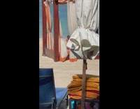 Son takes photos mom bikini beach pavilion part 2