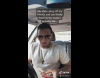 Guy changes song after dropping friends off