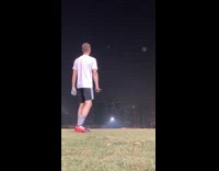 Guy swing golf ball hit moon explodes