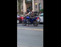 Collab WINY - Man Loads Small Motorcycle on his Motorbike