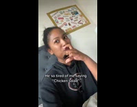 Girl eating salad guy says to not start anything