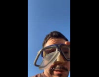 Collab Clips MPUGC - Man uses broken swimming goggles for grinder 