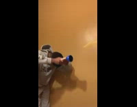 Compilation of guy popping off yellow lid on chip can