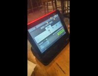 Woman laughs over glitching tablet for tips 