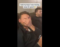 Guy records his friends crying reaction to him moving
