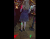 People wear halloween costume at bar nightlife in NYC 