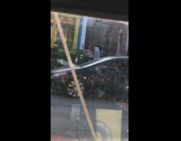 Girl dance hump guy street scooter bike