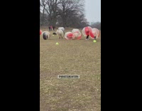 People bump into each other in bubbles 