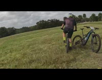 Guy crashes to a friend while he rides bike