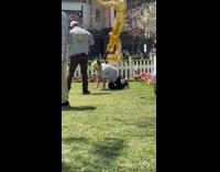 Collab IITW - Man with handkerchief and sunglasses kneels with goofy dance