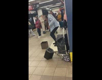 Man Tap Dances along with Christmas Song