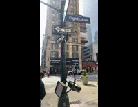Broken street signs in new york 