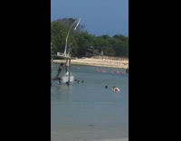 woman melia bali water swing