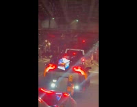 Collab WINY - Car with music and holographic screen behind