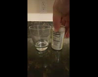 Can opened few contents, poured in glass