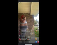 Lady talks into microphone wakes neighbors sunday 