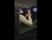 Face mask blue sleep mask selfie plane