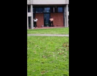 Two women sweater tiktok dance campus school