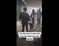 Collab ClipsIG - Dog scared own poop on baseball field