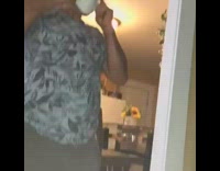 Homemade mask napkin rubber bands blue shirt