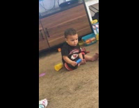 Collab BitchIG2 - Black shirt baby boy sits poops diaper 