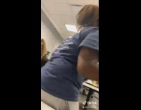 Woman yelling at coworkers stealing lunch