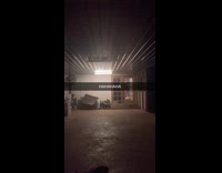 Woman on skateboard fell down inside garage