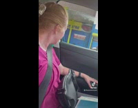 Blonde Granny Got Splashed Car Wash Guy