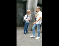 People photograph skeleton dog 