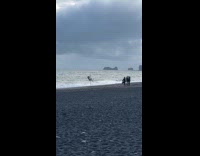 Collab IITW - Woman does pole dance at the beach