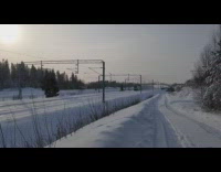 Trains in Finland Make Snow Clouds 