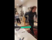 Girl worm dance neck fail house party 