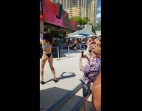 Collab IITW - Old man films woman bikini dances in front