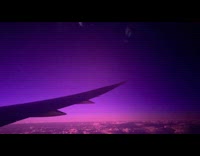 Purple sunrise on plane ride dimmable windows 