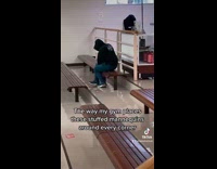 Collab BitchIG2 - Gym with mannequins in hoodies around 