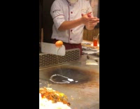 Man draws penis on iron griddle at hibachi restaurant