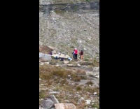 Five women tiktok dance at National park