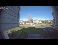 Delivery van knock over basketball hoop footage