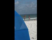 Woman bikini fix bra photo shoot beach Part 4