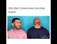 Guy gargles shot like women at club 