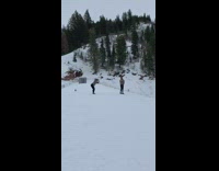 Collab IITW - Woman twirling for perfect snow shot